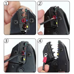 Crimping Pliers Clamp Tools Cap/coaxial Cable Terminals Kit 230mm HS-40J Multi Functional YEFYM Carbon Steel Multifunctional
