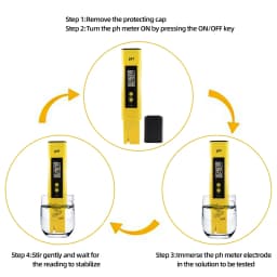 High Accuracy TDS Meter Digital Water Tester Digital 0-14 PH Meter Tester 0-9990ppm TDS&EC LCD Water Purity PPM Aquarium Filter