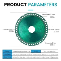 Composite Multifunctional Cutting Saw Blade 100mm Ultra-thin Saw Blade Ceramic Tile Glass Cutting Disc For Angle Grinder Tools