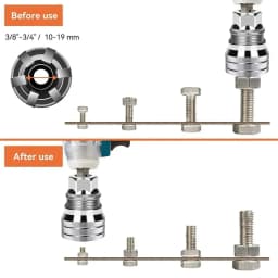 Adjustable Socket 3/8-3/4'' Universal Electric Wrench Sleeve Converter 10-19mm Socket Multifunctional Maintenance Drive Tool