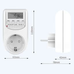 EU Plug Timer Switch Digital Power Socket Energy Saving Adjustable Kitchen Timer Outlet Week Hour Programmable Timing Socket