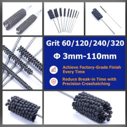 320Grit Cylinder Hone Ball Brush Tool Silicon Carbide Metal Engine Valve Guides Deburring Carbon Removal Crosshatching Polishing