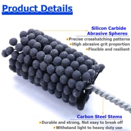 320Grit Cylinder Hone Ball Brush Tool Silicon Carbide Metal Engine Valve Guides Deburring Carbon Removal Crosshatching Polishing