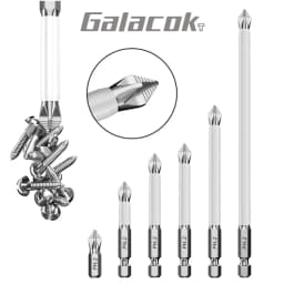 6 PCs Non-Slip Magnetic Cross Head Household Electric Driver Screw Set - High Hardness Hand Drill Bits for Electric Screwdrivers