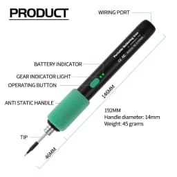 LF USB Soldering iron 8W 3-levels Adjust temperature Li battery charge soldering iron Welding Set DIY Home Repair solder set