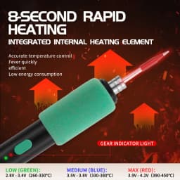LF USB Soldering iron 8W 3-levels Adjust temperature Li battery charge soldering iron Welding Set DIY Home Repair solder set