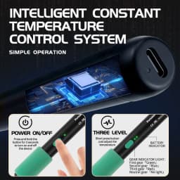 LF USB Soldering iron 8W 3-levels Adjust temperature Li battery charge soldering iron Welding Set DIY Home Repair solder set