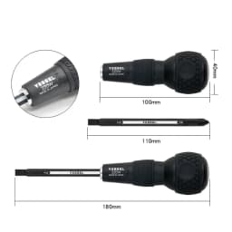 Japan VESSEL 220W/230W/270BW Series Ball Screwdriver Replacement Bits - Phillips/Metric, Electric Screwdriver Multi-Tools