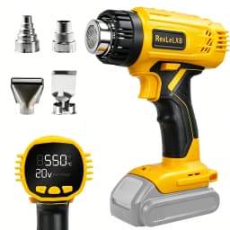 400W Cordless Heat Gun Adjustable Temperature 50℃-550℃ Fast Heating Hot Air Gun Shrink Wrapping for Dewalt 20V Battery Pin