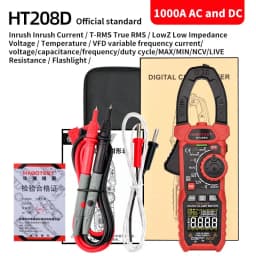 HABOTEST HT208D Digital Clamp Meter AC/DC True RMS Multimeter Automatic Range Tester Current Clamp Meter for Electrical Testing