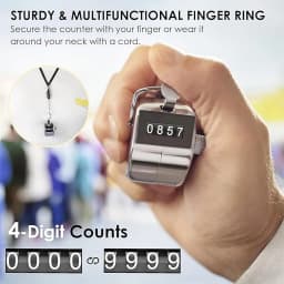 Metal Handheld Tally Counter 4-Digit Number Count Clicker,Mechanical Counters Clickers Pitch Counter for Coaching, Fishing, Golf