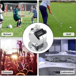 Metal Handheld Tally Counter 4-Digit Number Count Clicker,Mechanical Counters Clickers Pitch Counter for Coaching, Fishing, Golf