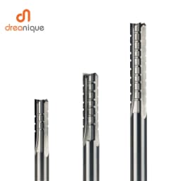 Dreanique 1pc 3 Straight Flutes Carbide Milling Cutter Chipbreaker Woodworking Carving CNC Trimming Slot Bit Plywood