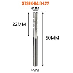 Dreanique 1pc 3 Straight Flutes Carbide Milling Cutter Chipbreaker Woodworking Carving CNC Trimming Slot Bit Plywood