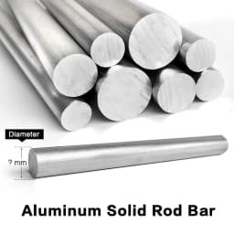 6061 High Quality Aluminum Solid Rod Round Bar Diameter Φ10 ,11,12, 15, 16 ,20 ,25, 30 ,35mm Length 50mm 100mm 150mm 200mm 300mm
