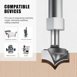 1/4 Inch 1/2 Inch Shank 6mm 12mm Shank Bottom Milling Cutter Slotting Cutter Engraving Machine Bottom Cleaning Router Bit