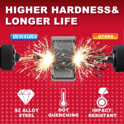 Geinxurn 2 Inches Impact Tough Magnetic Power Bit Set(T30),Torx Head Power Bits,S2 Alloy Steel Star T30 Screwdriver Bits Set