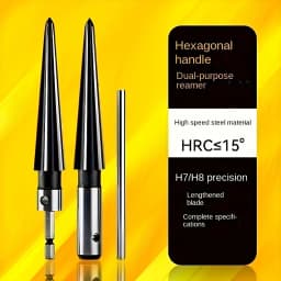Tapered Hex Reamer,Tapered Reamer,T Handle Taper Reamer, Reamer Tool, Bridge Pin Hole Handheld T Shape Hand Reamer