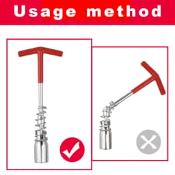 16mm/21mm Spark Plug Removal Tool Wrench 360 Degree Rotation Spark Plug Removal Socket Wrench Auto Repair Tool T-Handle