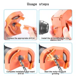 Portable V-shaped multifunctional twist drill impact drill milling cutter kitchen knife grind polishing tool accessories