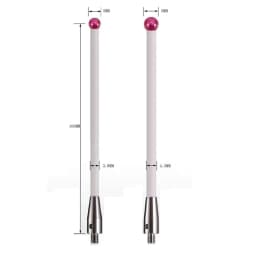 1pc 5/6mm OD M4 L100 Threadruby Head Ceramic Styli Rod 3D Three Dimensional Gauge Meter Coordinate Measuring Machine CMM Tip