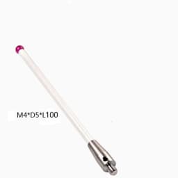 1pc 5/6mm OD M4 L100 Threadruby Head Ceramic Styli Rod 3D Three Dimensional Gauge Meter Coordinate Measuring Machine CMM Tip