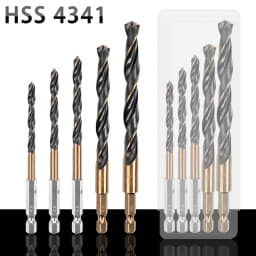 HSS4341 Hex Shank Twist Drill Bit Set Wood Metal Stainless Steel Hole Cutter Core Drilling Tool Cobalt Drill Bits 3 4 5 6 8 10mm