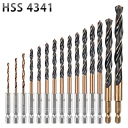 HSS4341 Hex Shank Twist Drill Bit Set Wood Metal Stainless Steel Hole Cutter Core Drilling Tool Cobalt Drill Bits 3 4 5 6 8 10mm