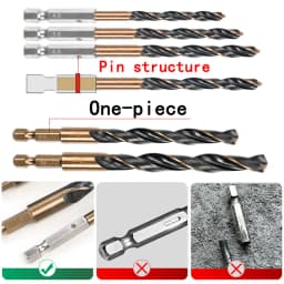 HSS4341 Hex Shank Twist Drill Bit Set Wood Metal Stainless Steel Hole Cutter Core Drilling Tool Cobalt Drill Bits 3 4 5 6 8 10mm