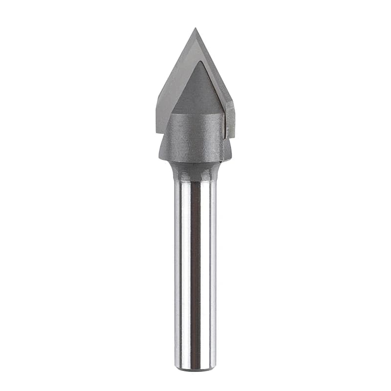 1PC V Bit end mill 3D Milling Bits carbide steel V Shape Chamfer End Mills Woodworking engraving bit，60 90 degree Shank 6 8 1/4"