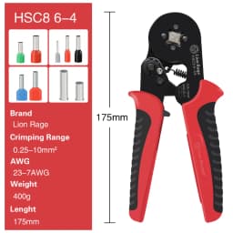 Crimping Pliers Ferrule Sleeves Tubular Terminal Tools HSC8 6-4 6-6 16-6 Wire Crimper Household Electrical Sets 1200pcs Terminal