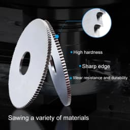 40 50 60 63 75 80mm Slitting &Slotting Saw Blade HSS Steel Circular Cutting Disc for CNC Slitting Machine Metal PVC Cutting Tool