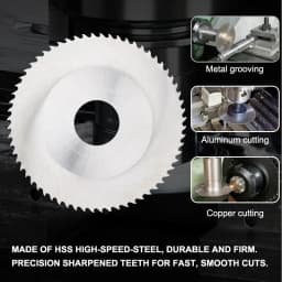 40 50 60 63 75 80mm Slitting &Slotting Saw Blade HSS Steel Circular Cutting Disc for CNC Slitting Machine Metal PVC Cutting Tool