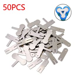 50Pcs 18650 Nickel Plated Steel Nickel Sheet for Li-ion Battery Pack Assembly, Spot Welding Accessories for Spot Welder Projects