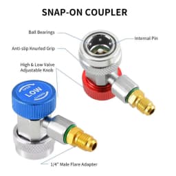 R134A H / L Adapters Quick Coupling Air Conditioner Coolant Adjustable Brass Adjustable Air Conditioning Fluoride Quick Coupler