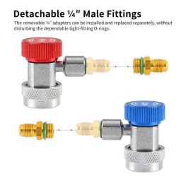R134A H / L Adapters Quick Coupling Air Conditioner Coolant Adjustable Brass Adjustable Air Conditioning Fluoride Quick Coupler