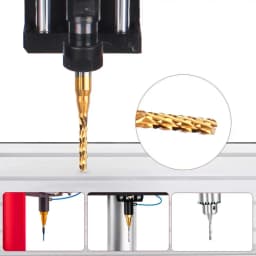 Twotrees End Mill Engraving Bits Set Nano Blue Coated CNC Router Bits Cutting Milling Cutter 1/8" Shank Carbide Milling Tools