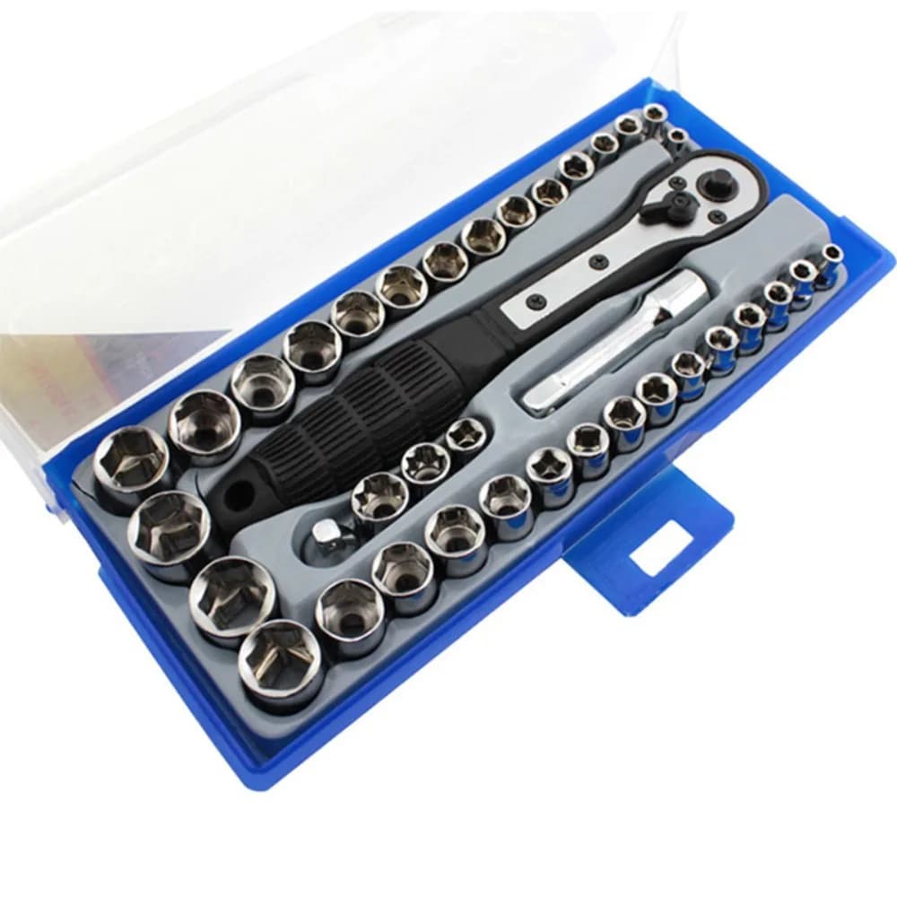 38 In 1 Torque Wrench Socket Set 3/8' Inch/Metric Ratchet Driver Socket Wrench Tool Set Kit Trox For Car Repair Hand Tool Kit
