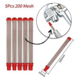 5pcs 30-200 Mesh Airless Paint Parts Filter Paint Spraygun Filter  Reduces Nozzle Clogging Spraying Machine Accessories