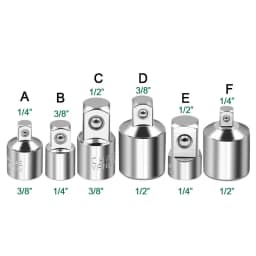 Socket Adapter Ratchet Wrench Adapter 1/2 Big Fly Turn 3/8 Medium Fly Turn 1/4 Small Fly CR-V Chrome Vanadium Steel