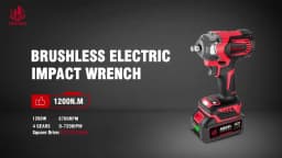 ONEVAN 21V Brushless Electric Impact Wrench 1200 N.m Cordless Wrench Electric Screwdriver Power Tool For Makita 18V Battery Pin