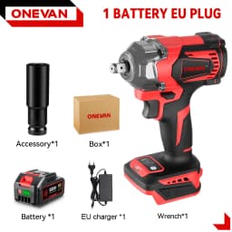 ONEVAN 21V Brushless Electric Impact Wrench 1200 N.m Cordless Wrench Electric Screwdriver Power Tool For Makita 18V Battery Pin