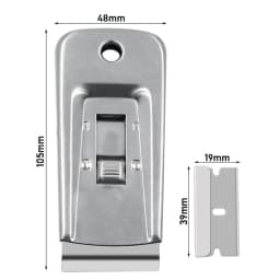 Razor Scraper Set Steel Multi Purpose Single Edge Razor Blade Scraper Window Clean Paint Tool With 10 Blades