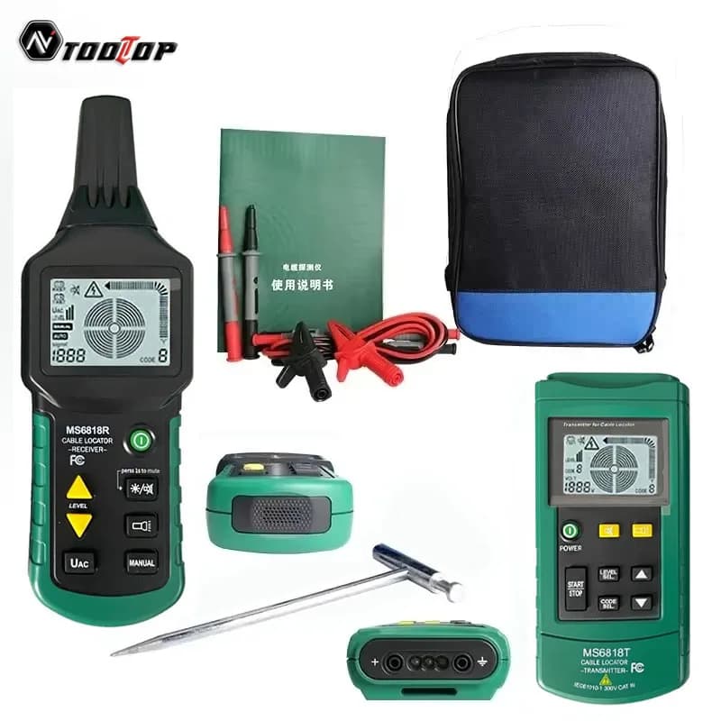 MS6818 Professional Cable Tester 30-400V AC/DC Metal Pipe Locator Wall Underground Inspect Interruption Short Circuit Detection