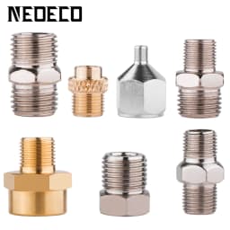 Professional 7pcs Airbrush Adaptor Kit Fitting Connector Set For Compressor Airbrush Hose Convert Plug 1/8" 1/4" BSP Male Femal