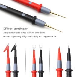 22 Pcs Multimeter Test Lead Probes Kits Silicone Wire Pen Cable Replaceable Needle tip Universal Test leads with Alligator clip