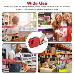 MX-5500 8 Digits Handheld Price Tag Gun with 1 Ink Coding Machine Price Label Gun for Retail Stores Supermarket $ € £ ₽ Kg