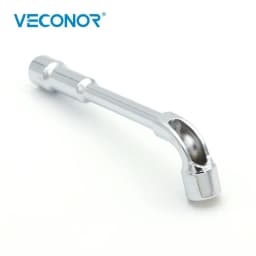 Socket Key Wrench Tools L-Type Angled Socket Spanner with Thru Hole 8-19mm Size Mirror Polish Universal Hand Tool for Repairing