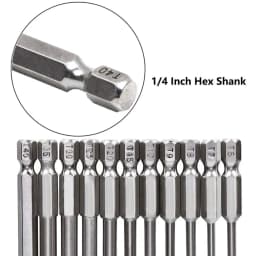 12pc Hollow Plum Blossom Screwdriver Head 50mm Long S2 Hexagonal Handle Screwdriver Screwdriver Bit Electric Tool Drill Set