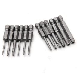 12pc Hollow Plum Blossom Screwdriver Head 50mm Long S2 Hexagonal Handle Screwdriver Screwdriver Bit Electric Tool Drill Set